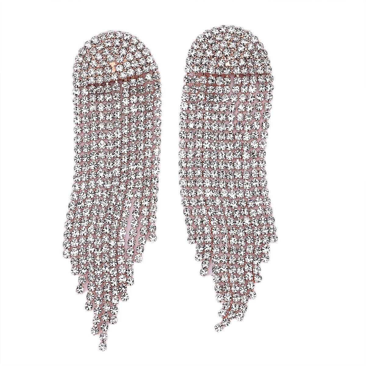Women's Crystal Evening Accessory Set â€“ Rhinestone Clutch Bag with Bracelet and Dangling Earrings V32637840 7