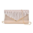 Crystal Patterned Clutch  - Rose