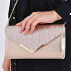 Crystal Patterned Clutch  - Rose