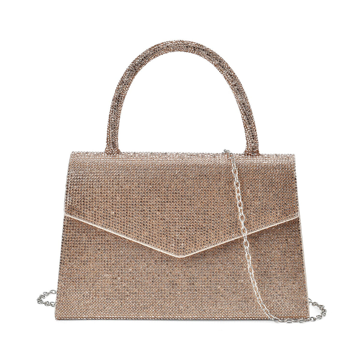 Top-Handle Crystal-Patterned Clutch Bag 7848415 0