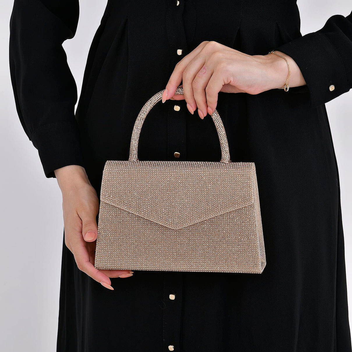 Top-Handle Crystal-Patterned Clutch Bag 7848415 3