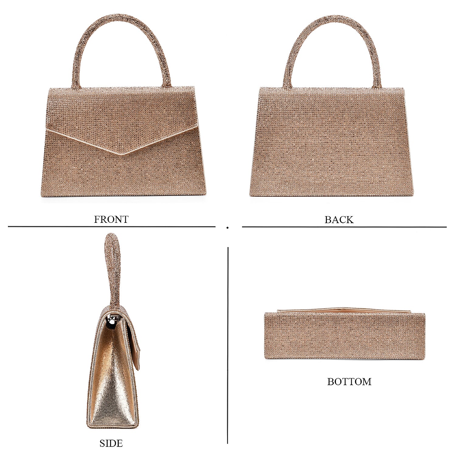 Top-Handle Crystal-Patterned Clutch Bag 7848415 4