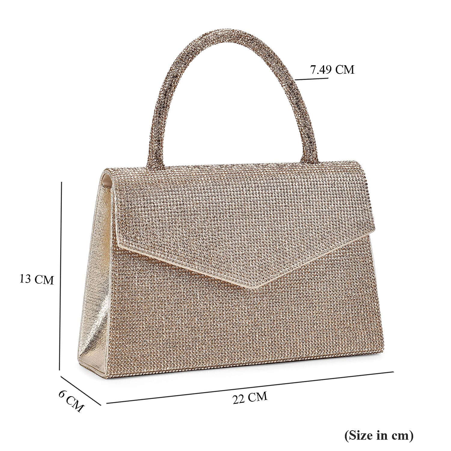 Top-Handle Crystal-Patterned Clutch Bag 7848415 6