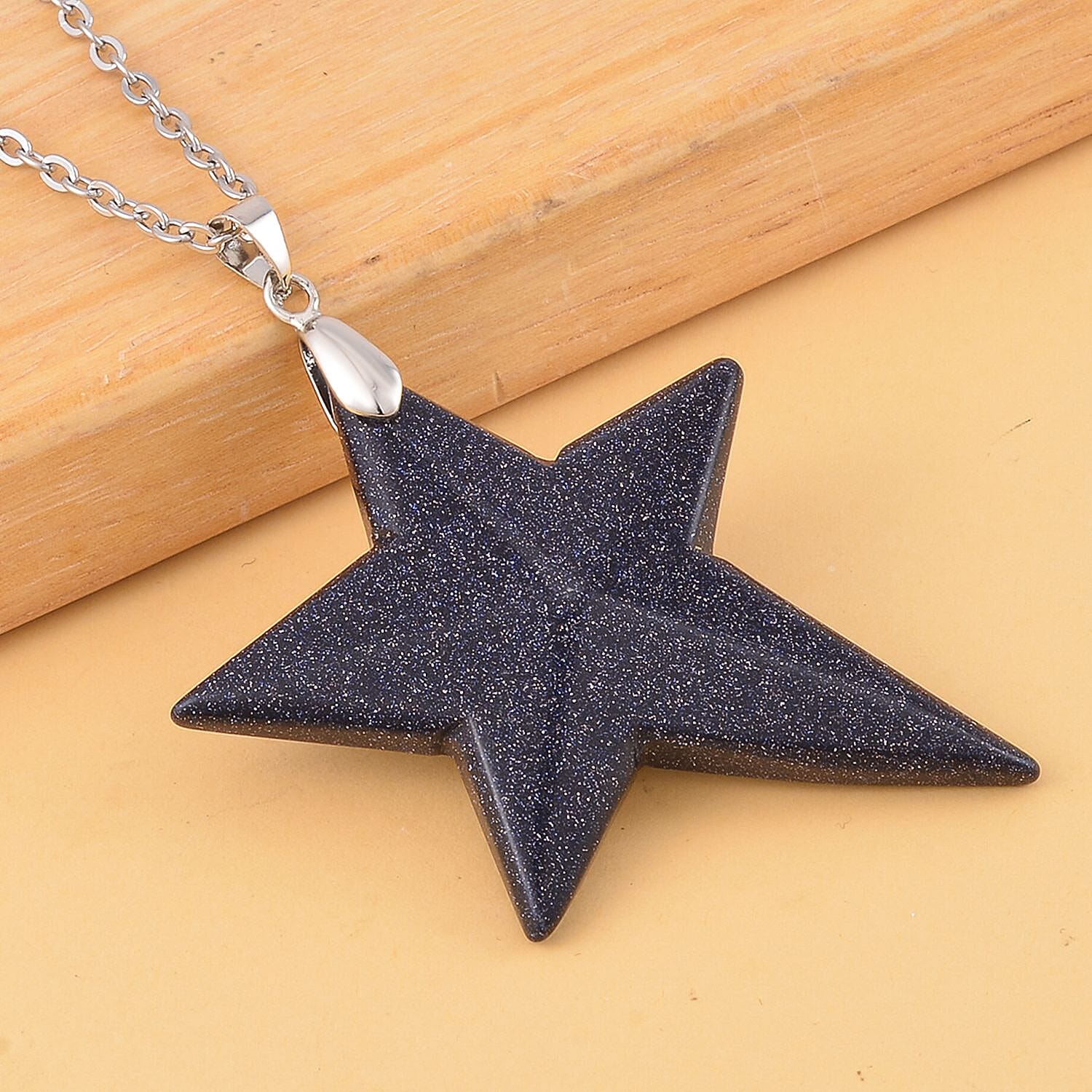 Blue Sanstone Pendant with Chain 0.01ct  0.010  Ct. 4127941 3