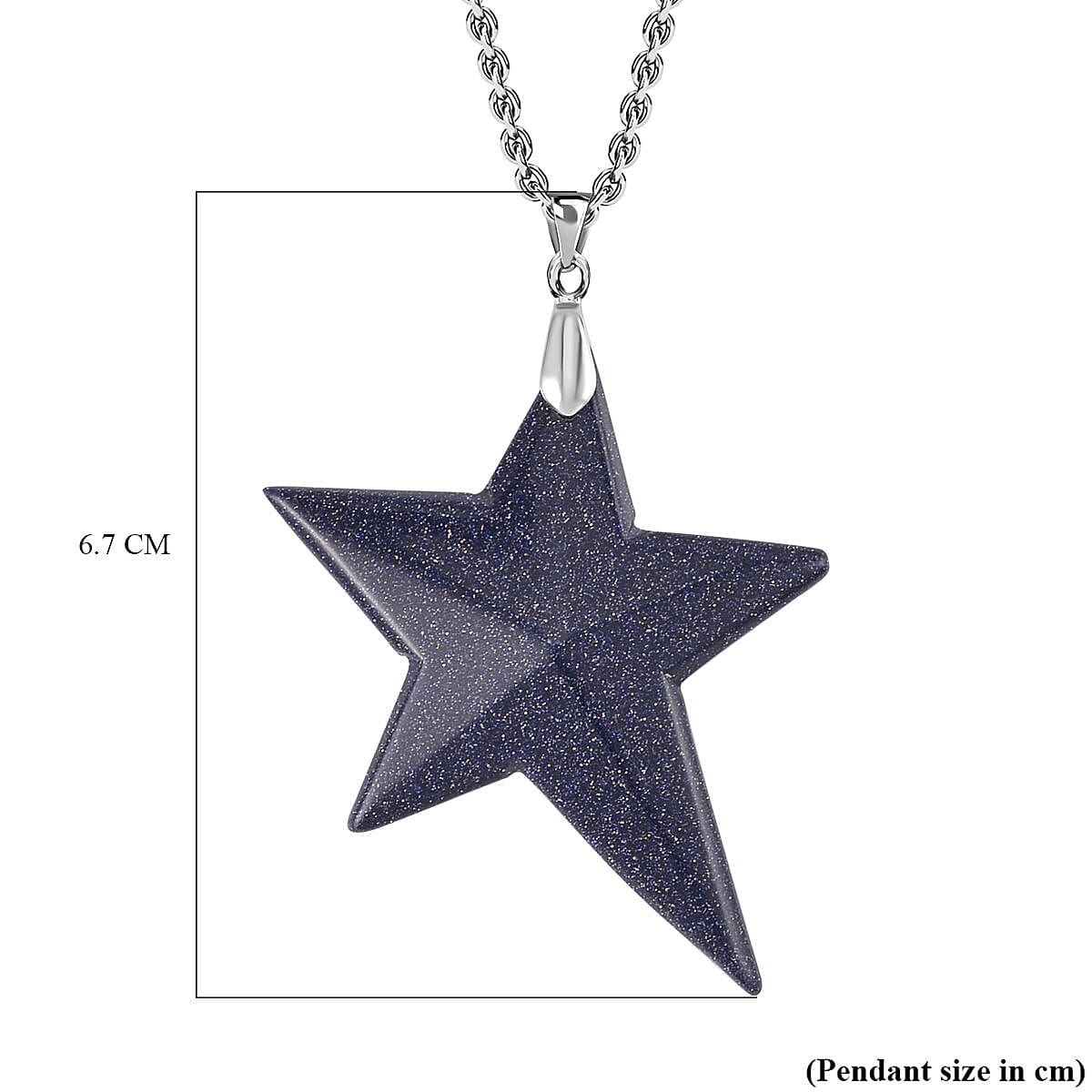 Blue Sanstone Pendant with Chain 0.01ct  0.010  Ct. 4127941 6