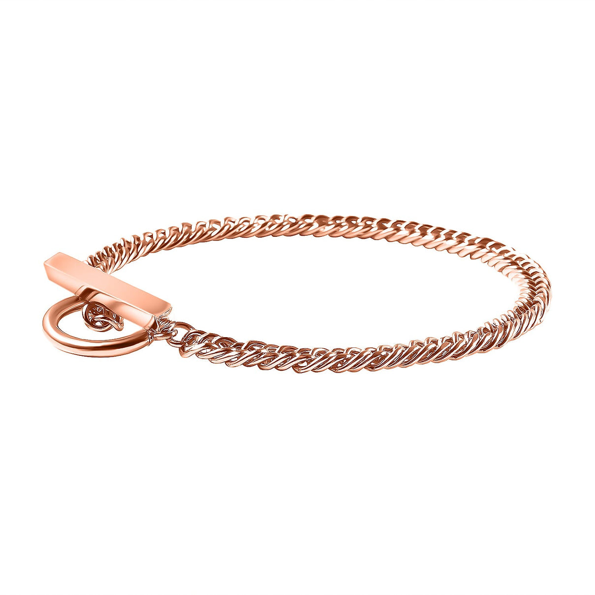 Cuban Bracelet (Size - 7.5) ) in Stainless Steel with Rose Gold Tone 6342214 3