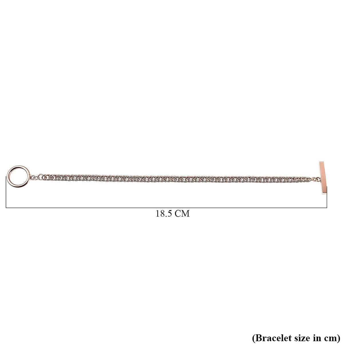 Cuban Bracelet (Size - 7.5) ) in Stainless Steel with Rose Gold Tone 6342214 6