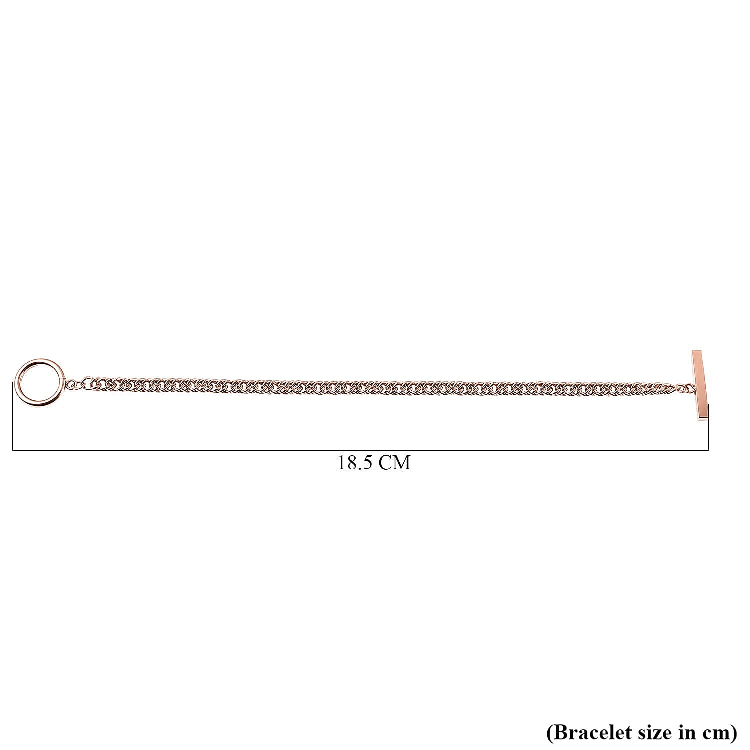 Cuban Bracelet (Size - 7.5) ) in Stainless Steel with Rose Gold Tone 6342214 6