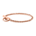 Bracelet (Size - 8) )With T-Bar Lock in Rose Gold Tone