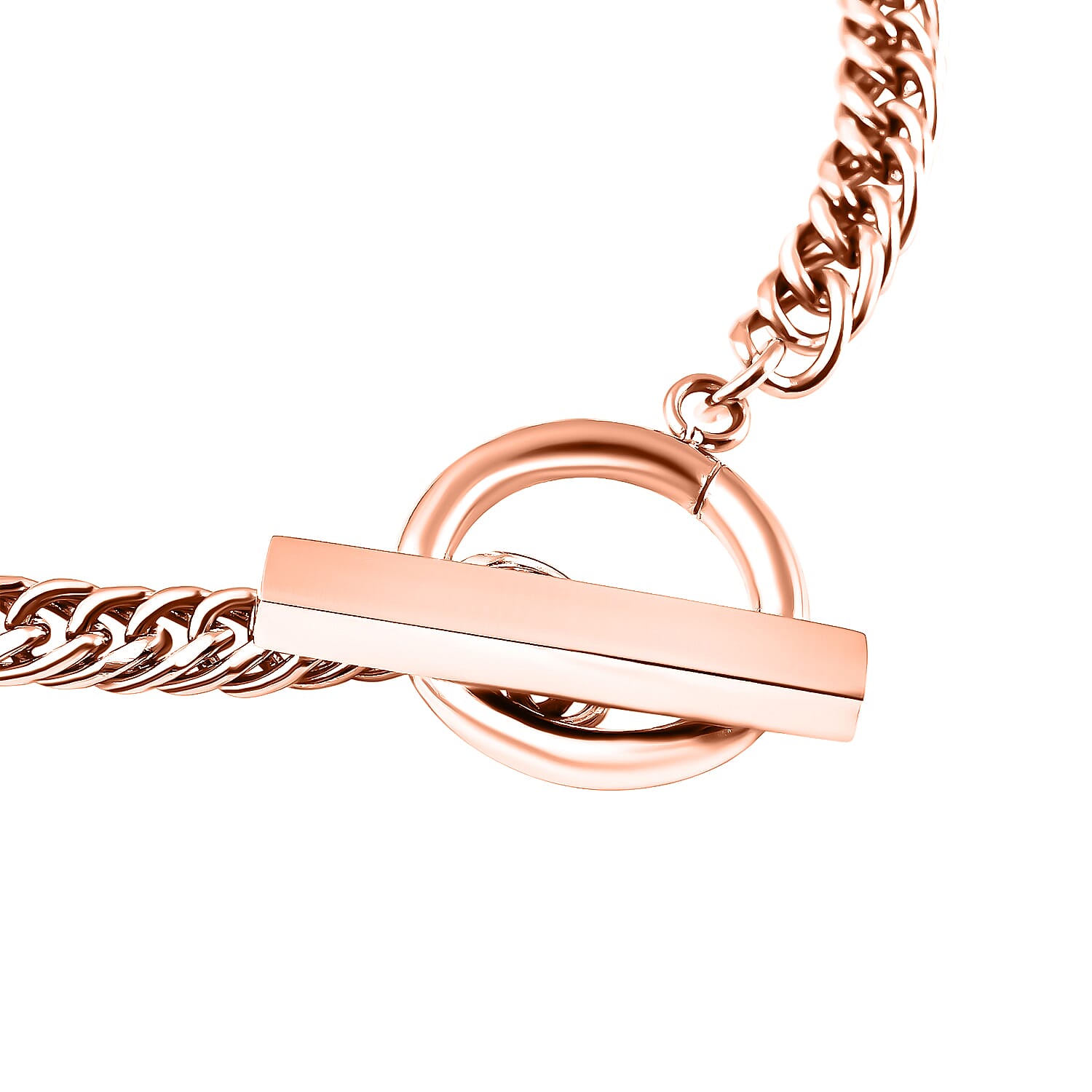 Cuban Bracelet (Size - 8) ) in Stainless Steel with Rose Gold Tone 6342215 4
