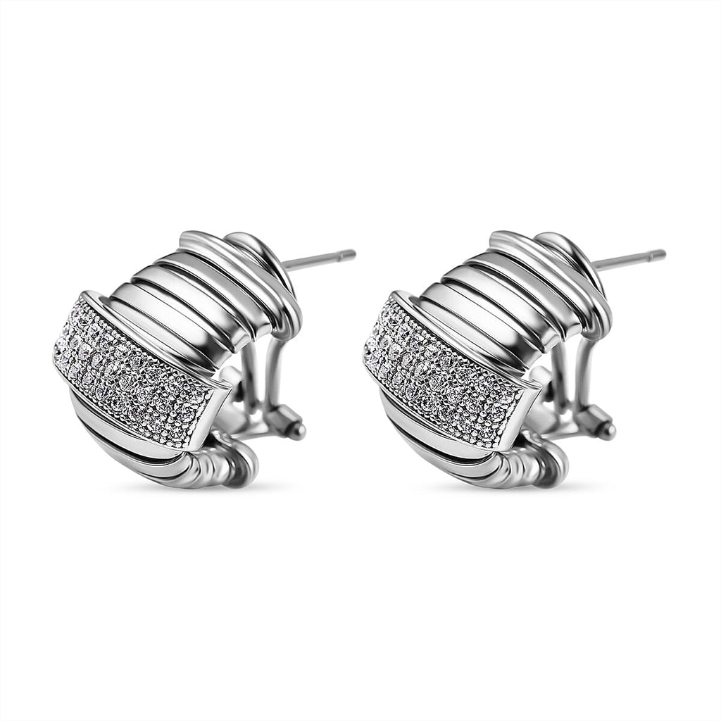Cubic Zirconia Earring in Sterling Silver