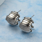 Cubic Zirconia Earring in Sterling Silver