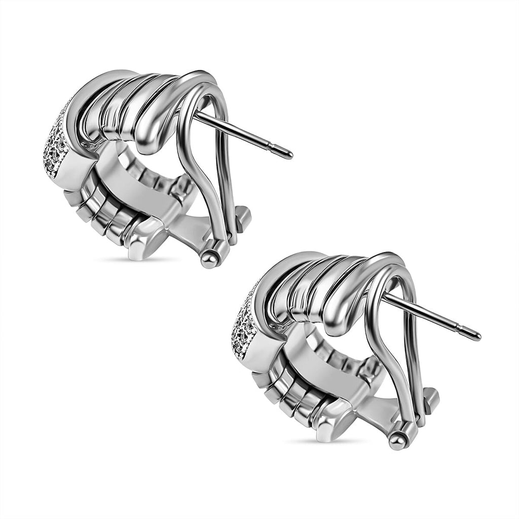 Cubic Zirconia Earring in Sterling Silver