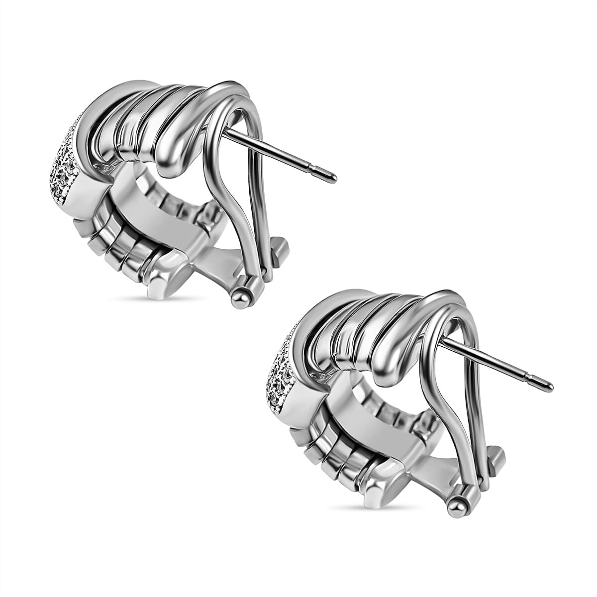Cubic Zirconia Earring in Sterling Silver 7758671 3