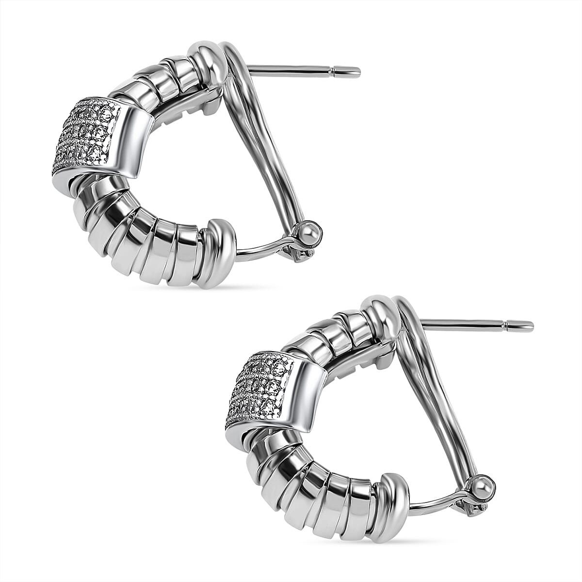 Cubic Zirconia Earring in Sterling Silver 7758671 5