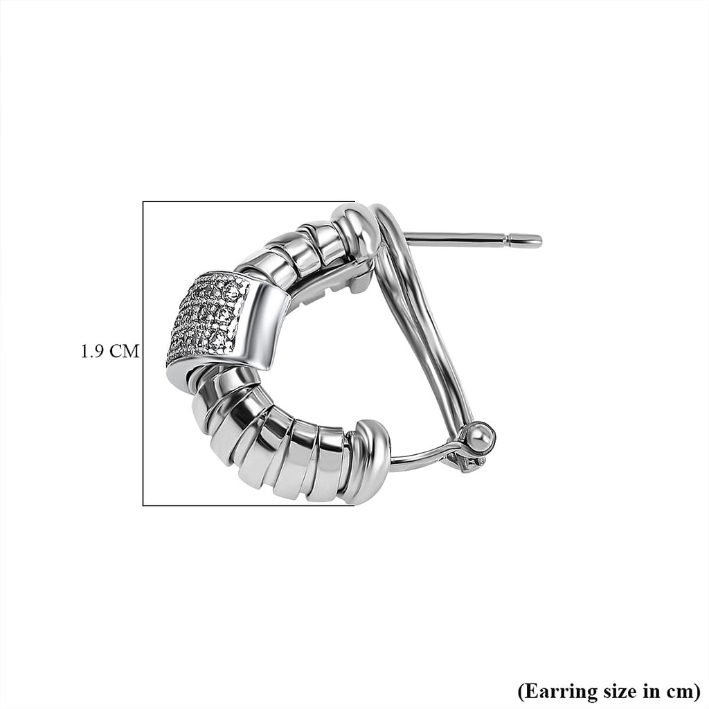Cubic Zirconia Earring in Sterling Silver