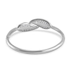 Cubic Zirconia Leaf  Bangle