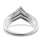 NY Close Out - Simulated Diamond Wishbone Ring in Sterling Silver 1.044 Ct