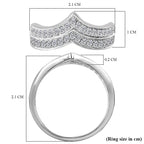 NY Close Out - Simulated Diamond Wishbone Ring in Sterling Silver 1.044 Ct