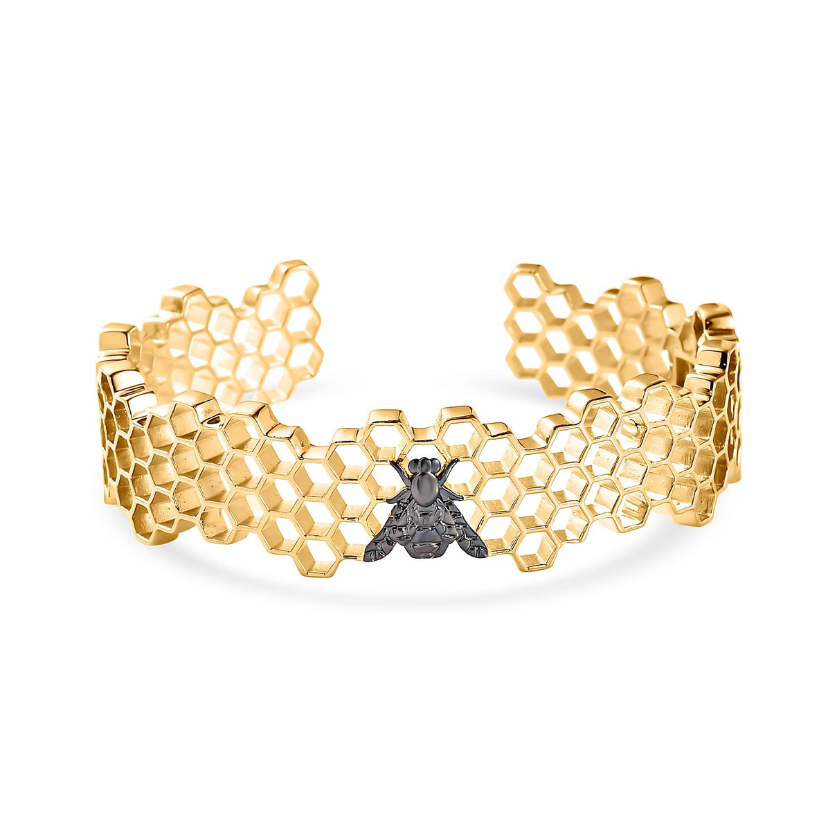 Limited Design Closeout Deal - Honeycomb Bee Cuff Bangle Size (7.5) 7571660 0