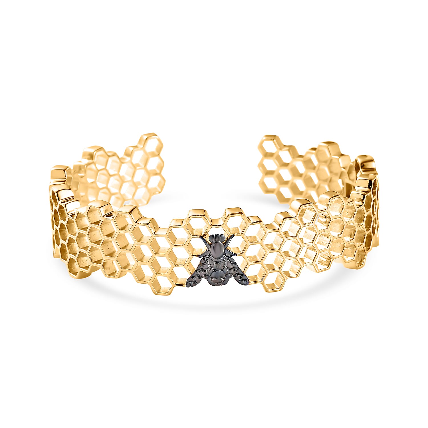 Limited Design Closeout Deal - Honeycomb Bee Cuff Bangle Size (7.5) 7571660 0