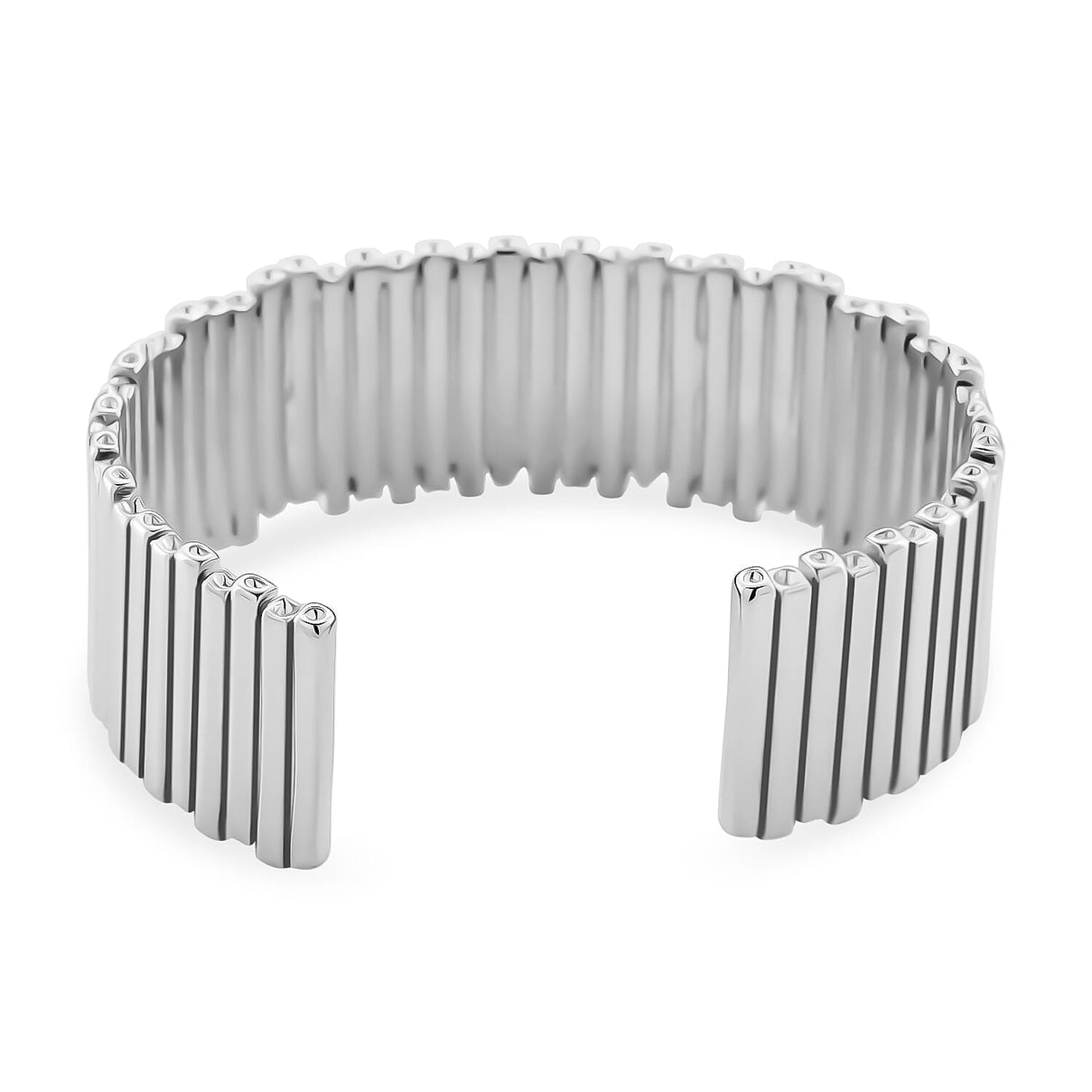 BLOWOUT - Designer Style Cuff Bangle in White Gold Plated 8244407 5