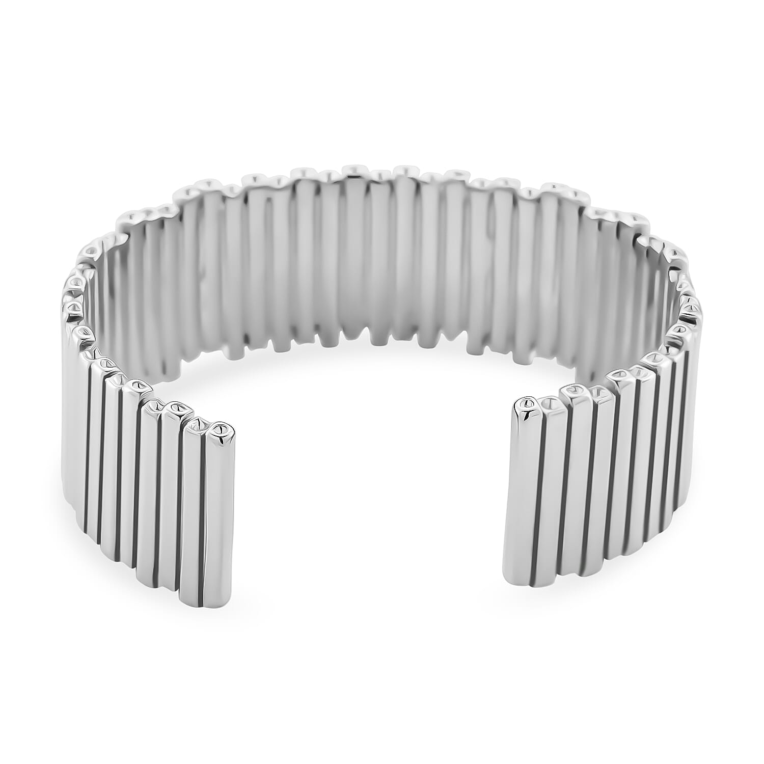 BLOWOUT - Designer Style Cuff Bangle in White Gold Plated 8244407 5