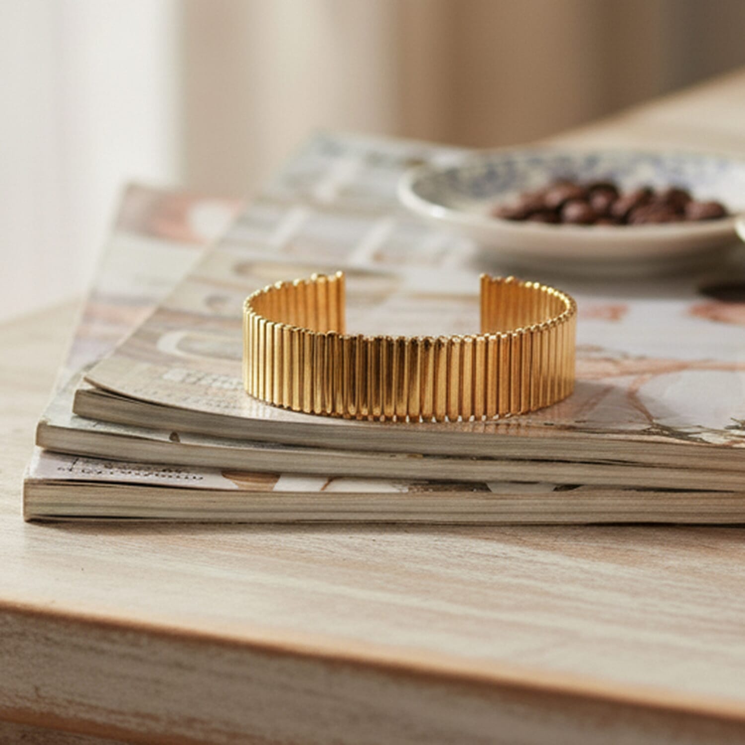 Designer Style Cuff Bangle in Yellow Gold Plated 8244409 2