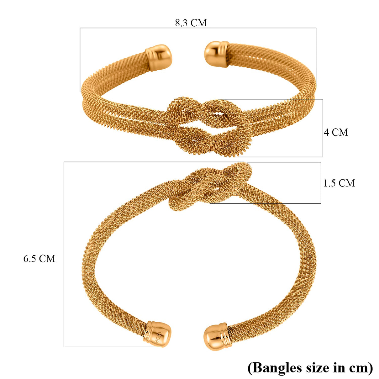 Designer Inspired Cuff Knot Bangle (Size 7.5) 8215327 6