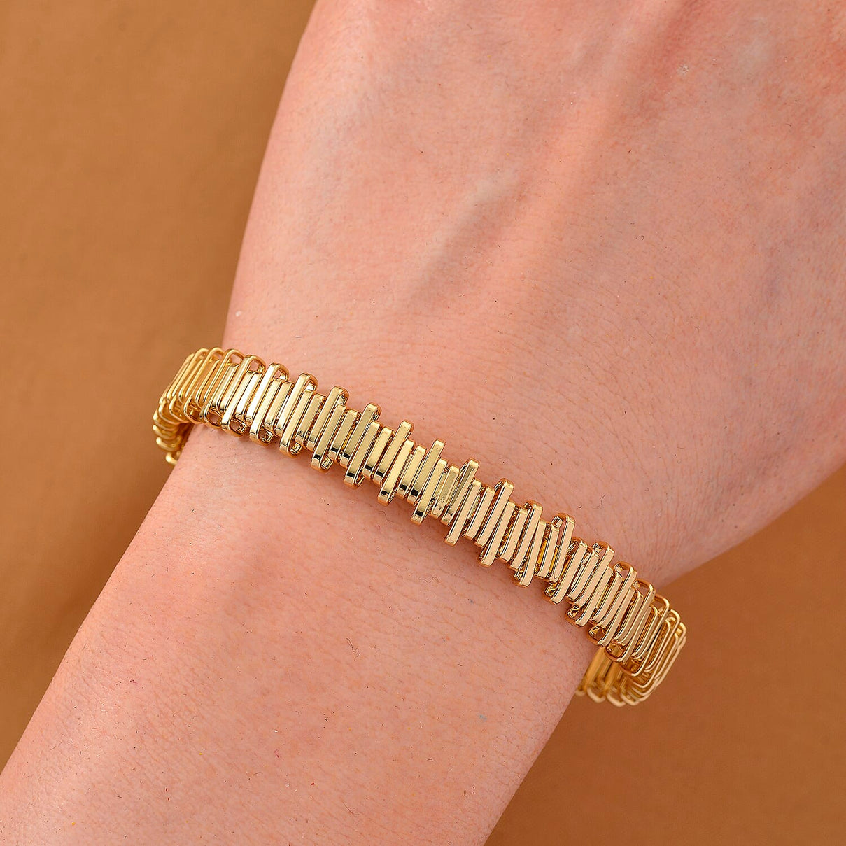 Designer Inspired  Bangle (Size 7.5) in Yellow Gold Tone 8244423 3