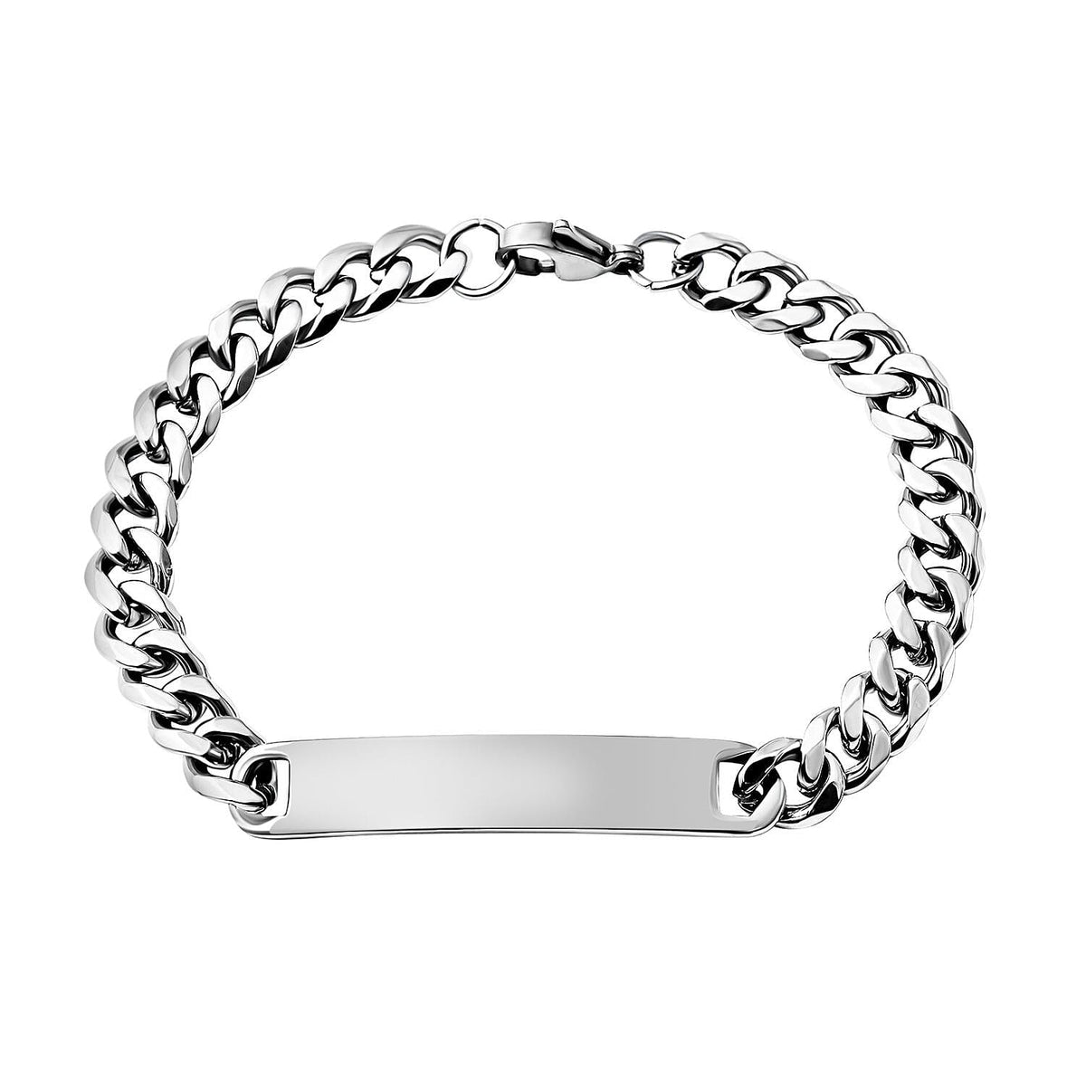Curb Bracelet (Size - 8) With Lobster Clasp in Stainless Steel 3723555 0