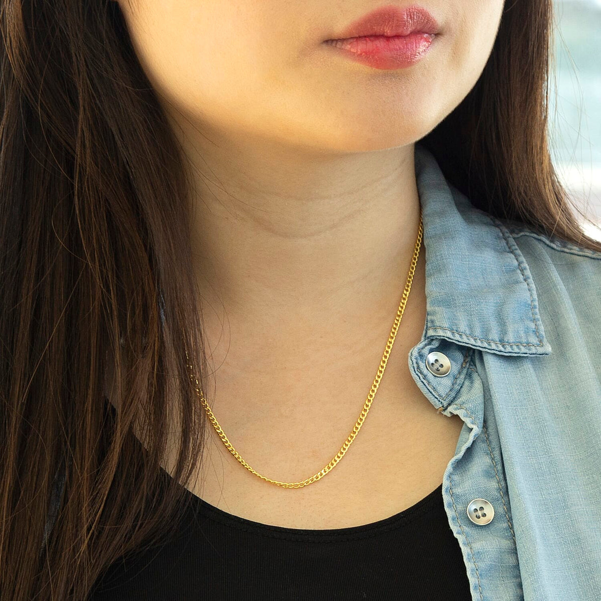 Curb Chain 18 Inch in 9K Yellow Gold 7576463 2