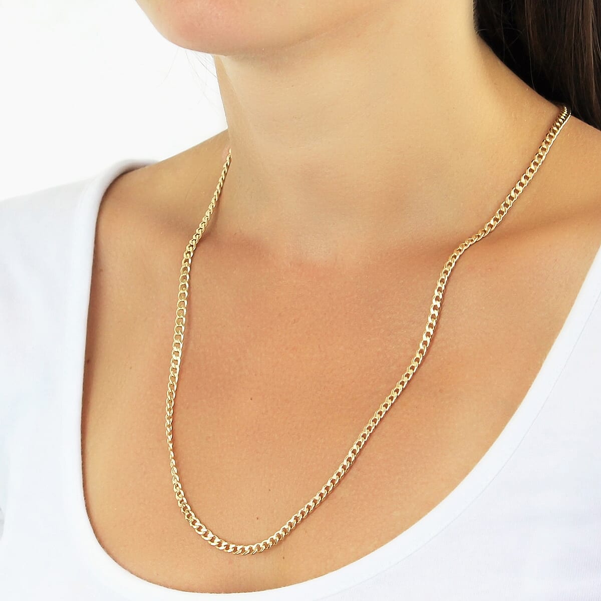 Curb Chain 22 Inch in 9K Yellow Gold 7576469 1