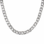 Curb Link Necklace With Lobster Clasp (Size 20) in Silver Tone