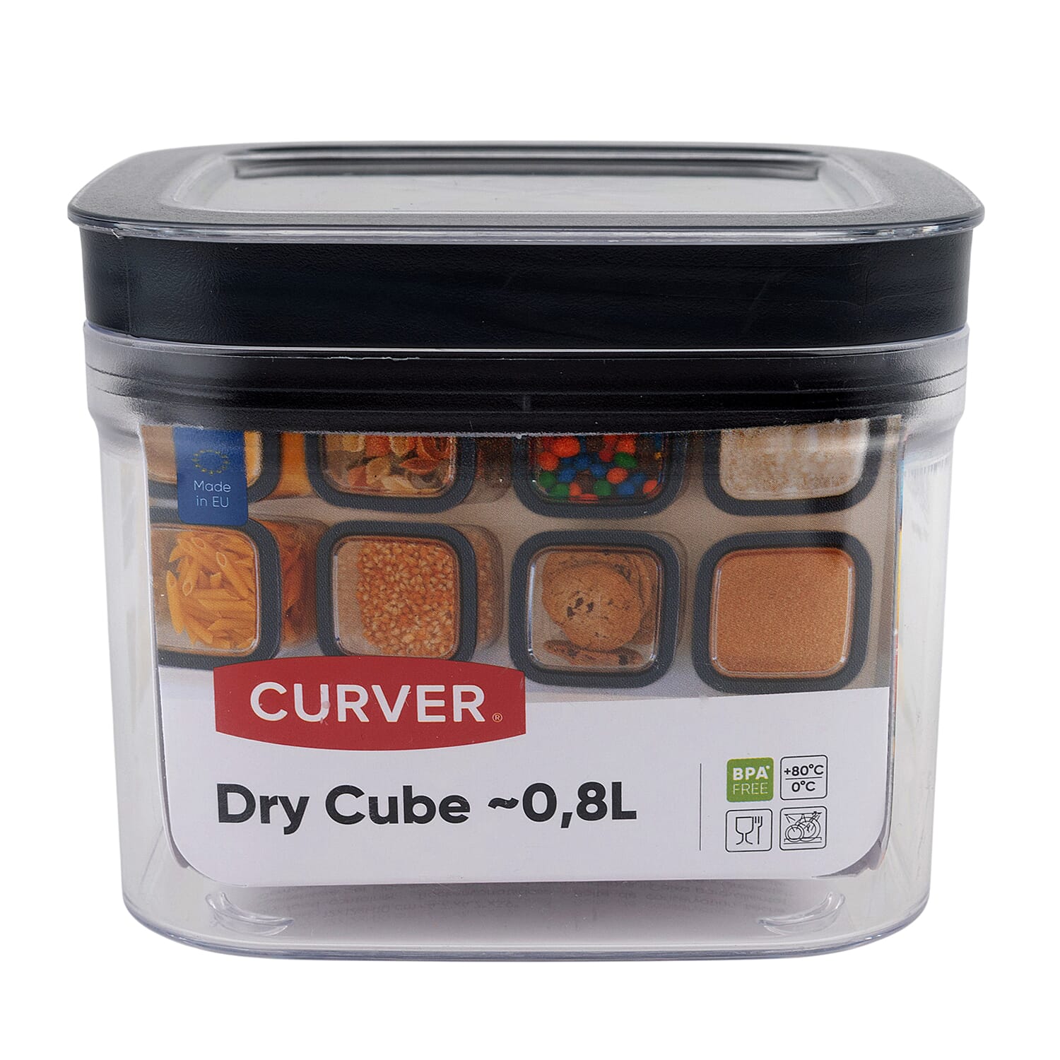 Curver Dry Cube 0.8L Storage Container (One Size) - Clear 8132492 0