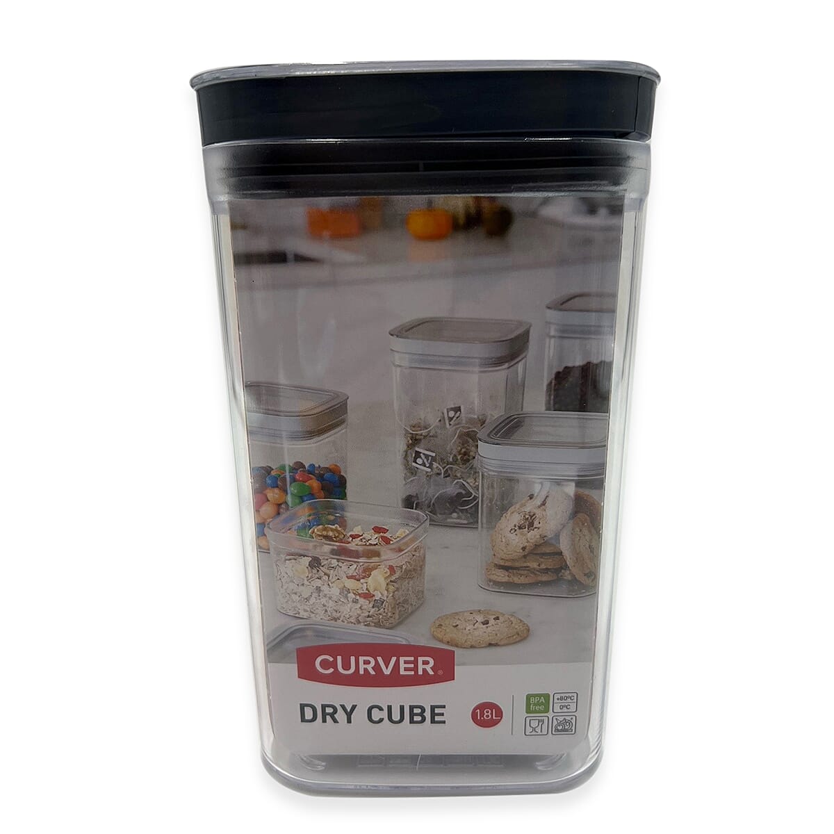 Curver Dry Cube 1.8L Storage Container (One Size) - Clear 8132494 0