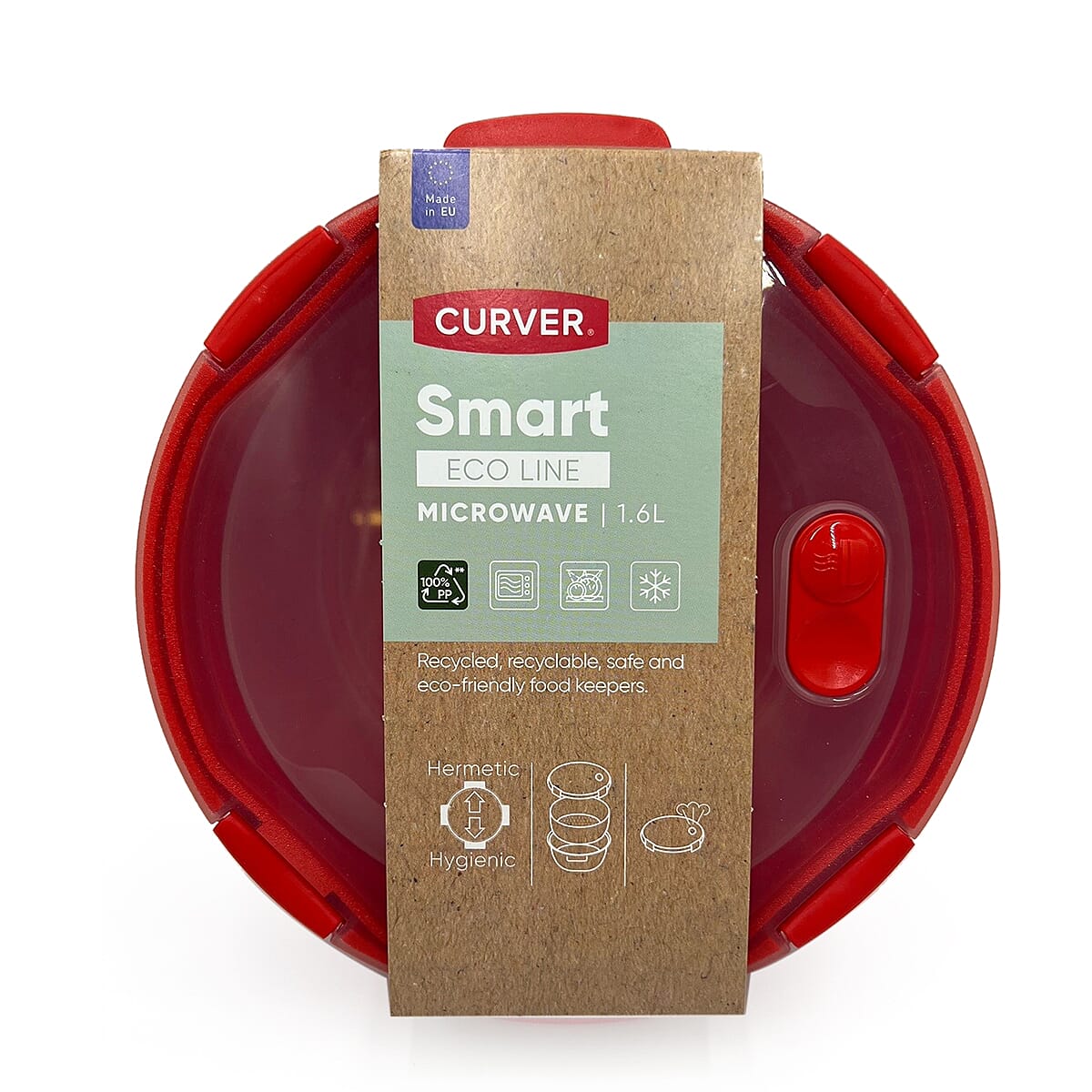 Curver Smart 1.6L Round Microwave Steamer - Red 8132435 1