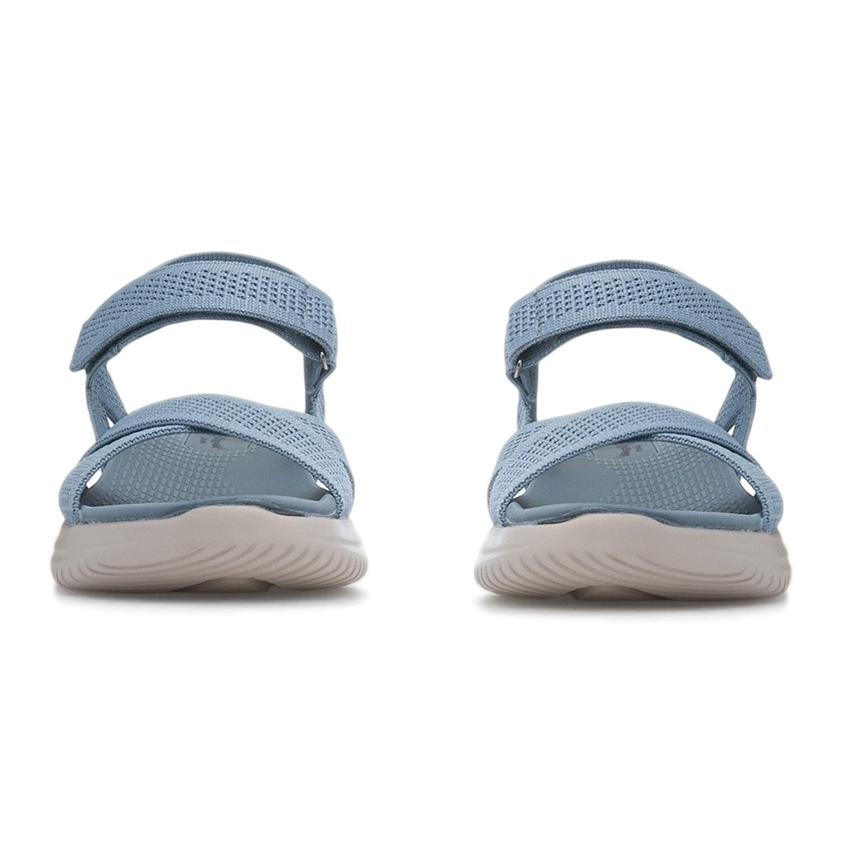 Cushion Walk Steph Lifestyle Collection Classic Stretch Knit Crossover Strap Sandals With Touch And Close Strap And Extra Padding (Size 4) - Blue V32651016 4