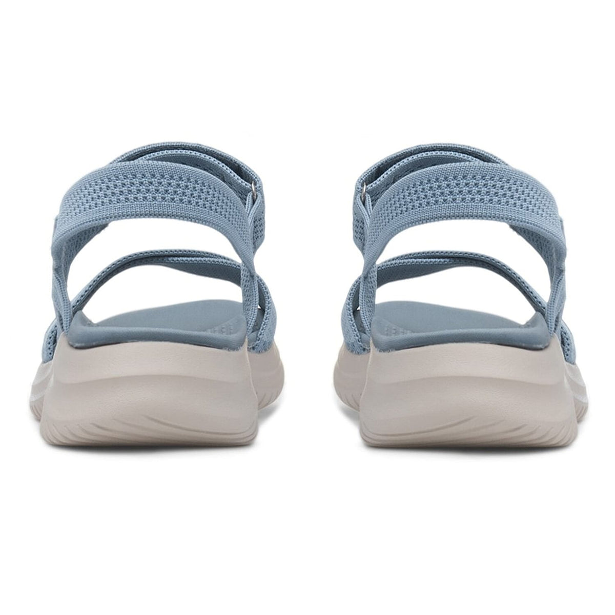 Cushion Walk Steph Lifestyle Collection Classic Stretch Knit Crossover Strap Sandals With Touch And Close Strap And Extra Padding (Size 4) - Blue V32651016 5