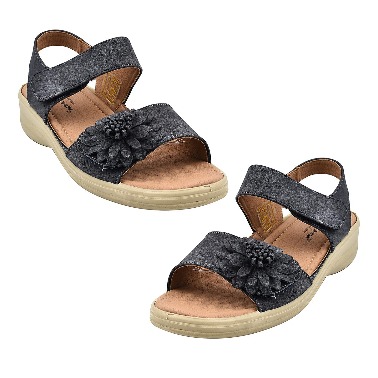 Cushion Walk One Touch Bar Yasmin Ladies Sandal - Navy 7754929 1