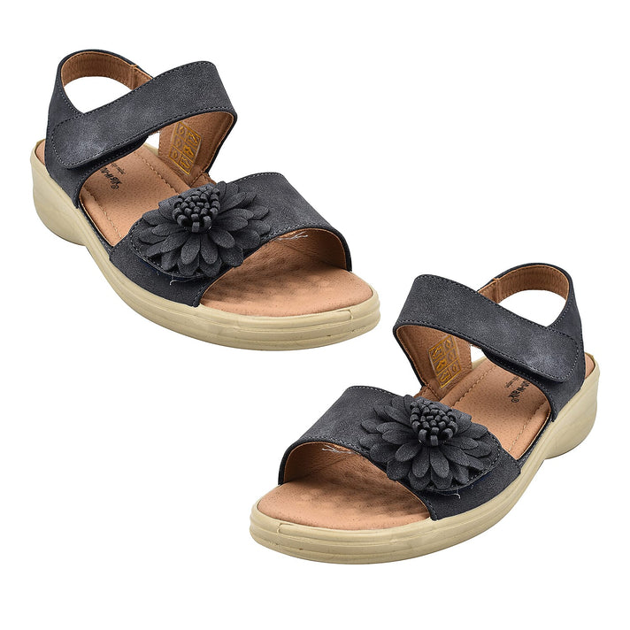 Cushion Walk One Touch Bar Yasmin Ladies Sandal - Navy 7754929 2