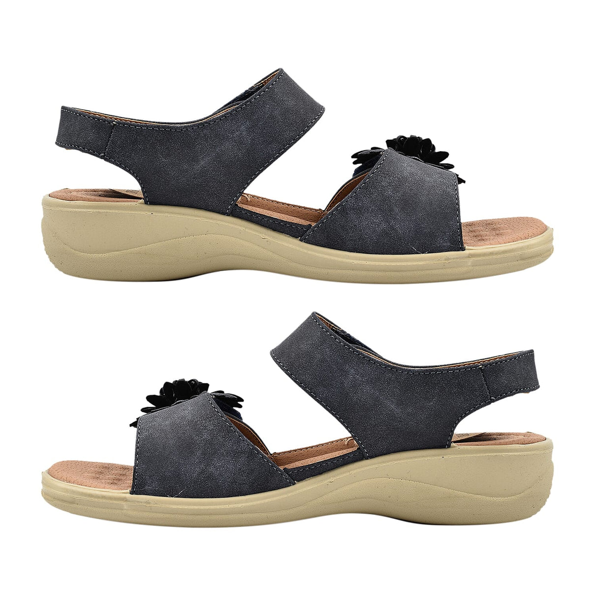 Cushion Walk One Touch Bar Yasmin Ladies Sandal - Navy 7754929 2