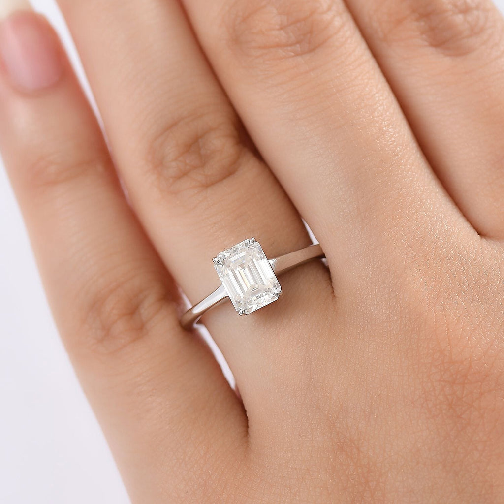 Customer Special Order 9K White Gold Moissanite Ring 1.85 Ct.