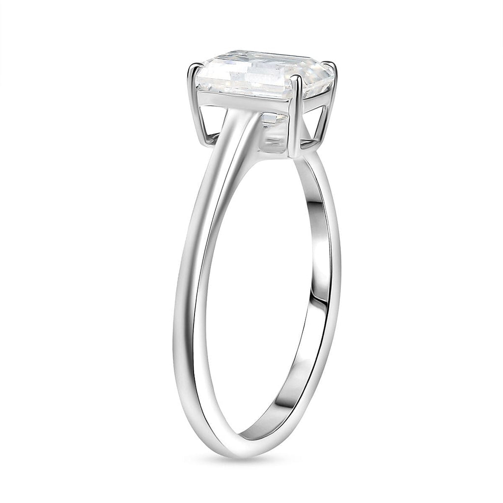 Customer Special Order 9K White Gold Moissanite Ring 1.85 Ct.