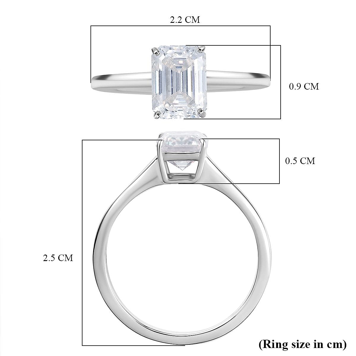 Customer Special Order 9K White Gold Moissanite Ring 1.85 Ct. 8057399 5