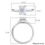 Customer Special Order 9K White Gold Moissanite Ring 1.85 Ct.