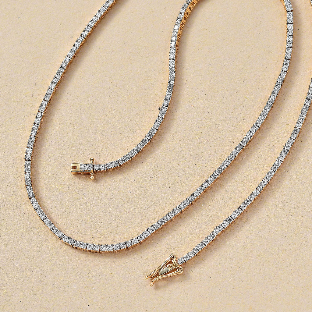Customer Special Order IGI Certified Iliana18K Yellow Gold  (SI-G-H) White Diamond Tennis Necklace (Size -18) 5.00 Ct