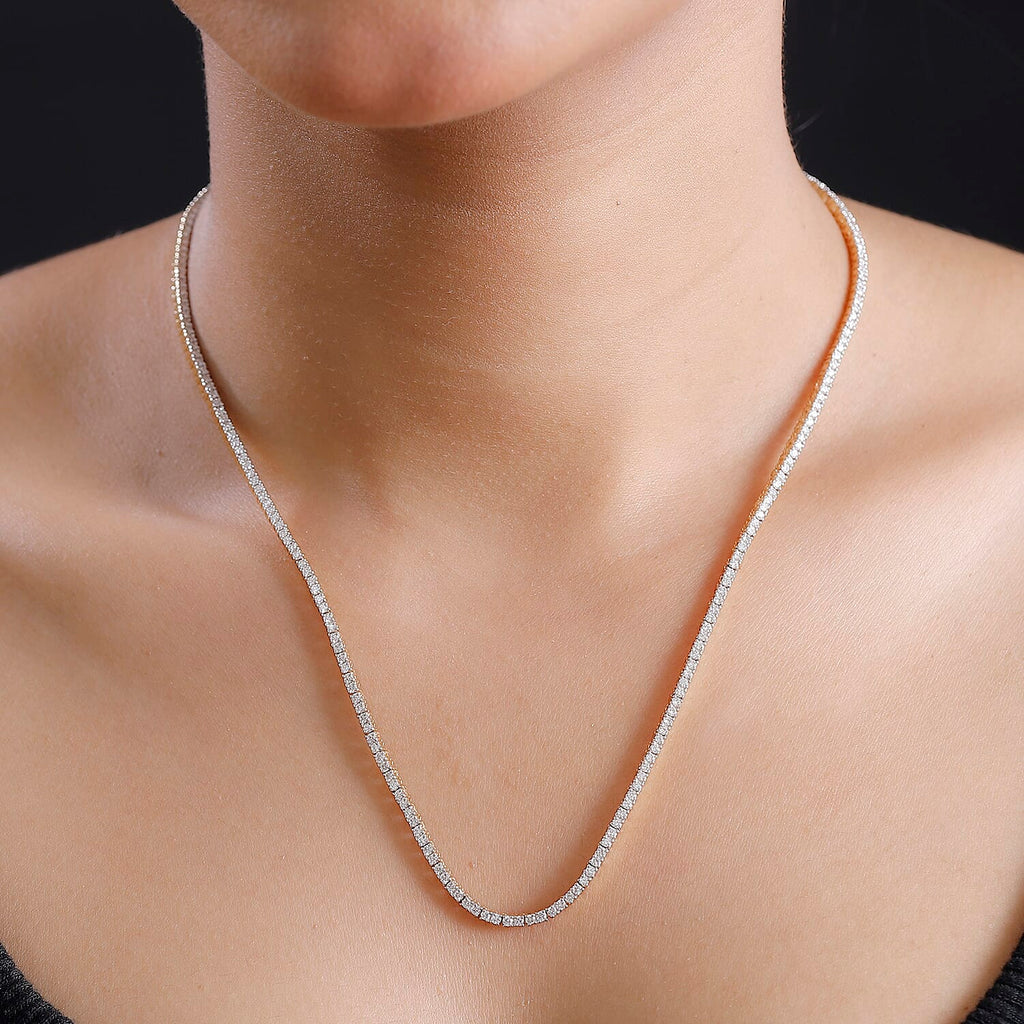 Customer Special Order IGI Certified Iliana18K Yellow Gold  (SI-G-H) White Diamond Tennis Necklace (Size -18) 5.00 Ct