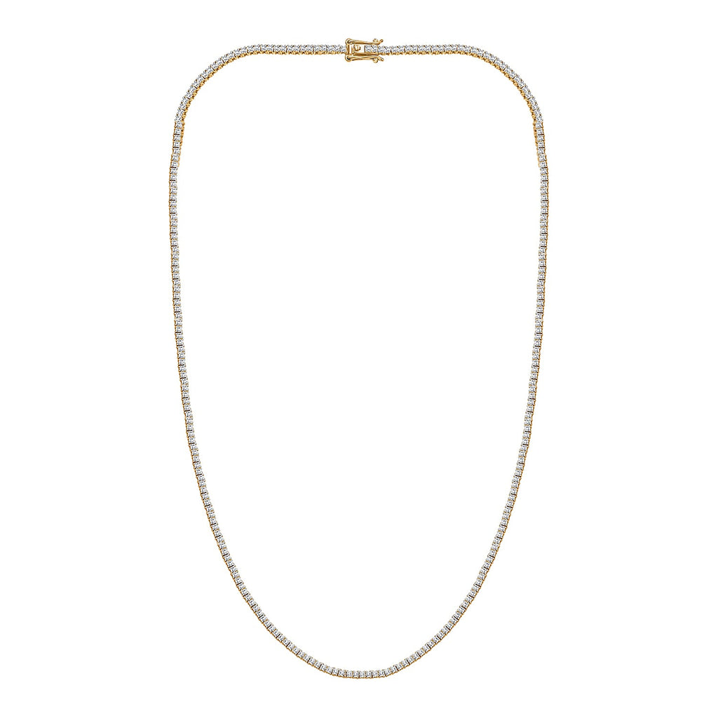 Customer Special Order IGI Certified Iliana18K Yellow Gold  (SI-G-H) White Diamond Tennis Necklace (Size -18) 5.00 Ct