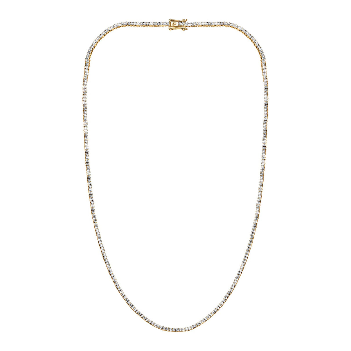 Customer Special Order IGI Certified Iliana18K Yellow Gold  (SI-G-H) White Diamond Tennis Necklace (Size -18) 5.00 Ct 7859044 3